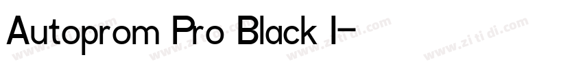Autoprom Pro Black I字体转换